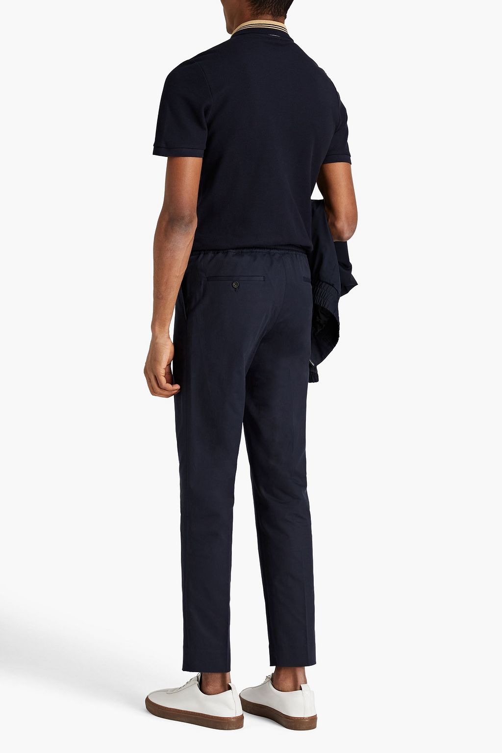 SANDRO Tapered cotton-blend twill pants