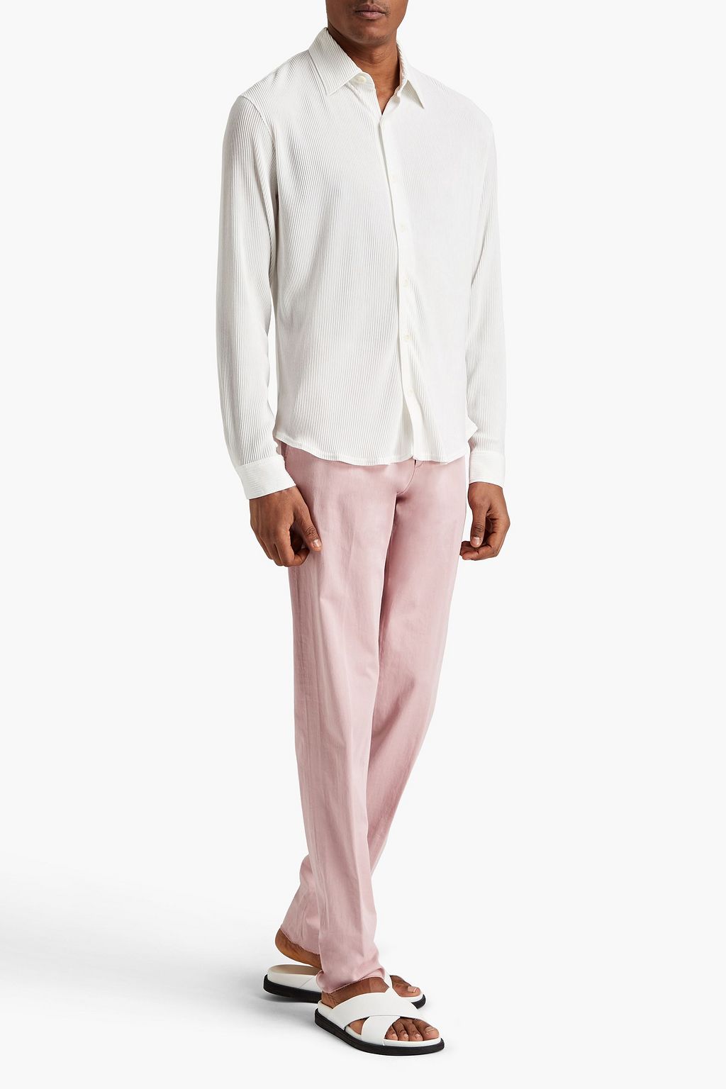 SANDRO Ribbed jersey shirt