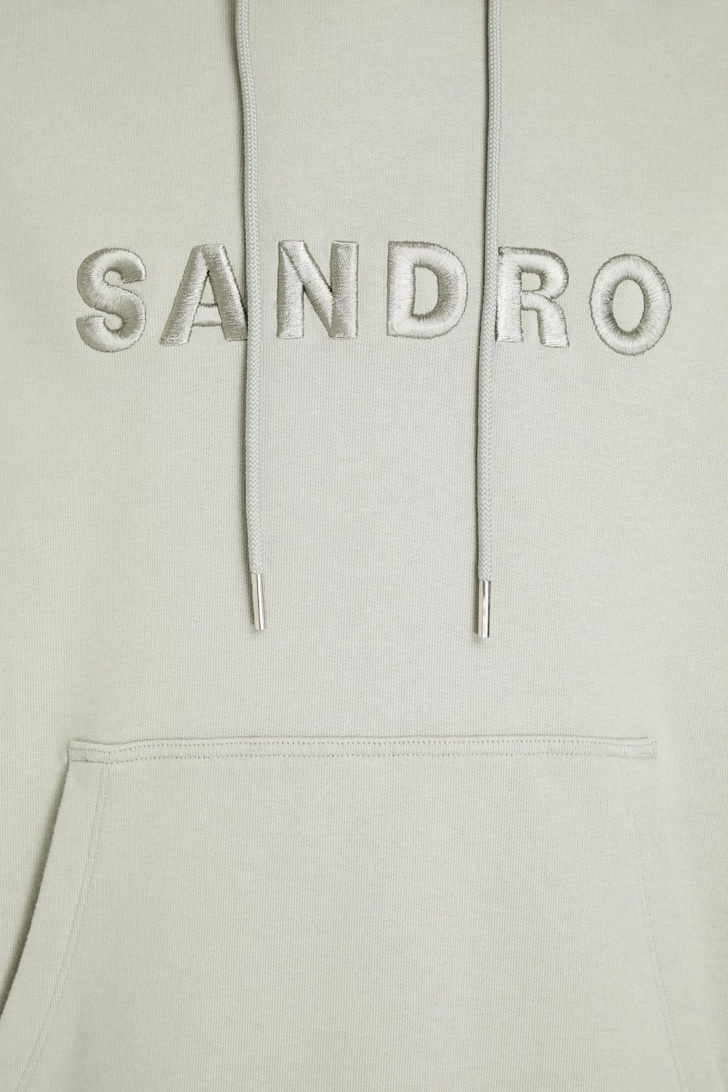 SANDRO Hoodie aus Baumwollfrottee mit Logostickerei