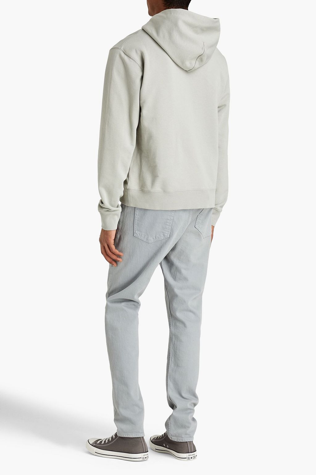 SANDRO Hoodie aus Baumwollfrottee mit Logostickerei