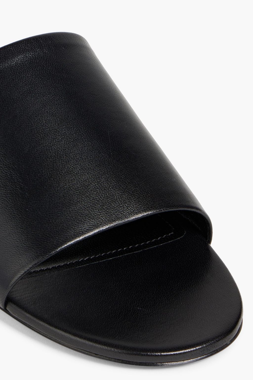 BALENCIAGA Box 05 logo-print leather slides