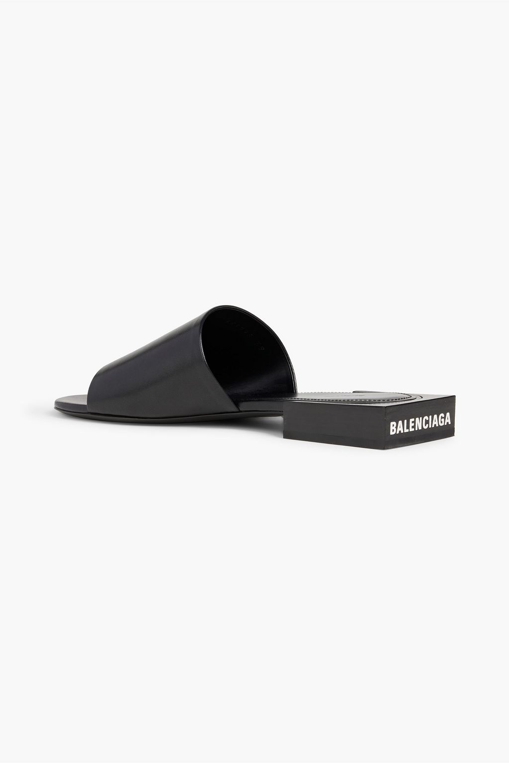 BALENCIAGA Box 05 logo-print leather slides