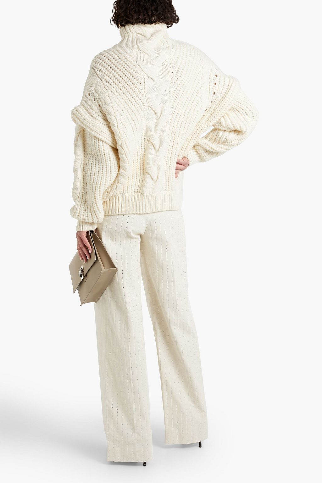 IRO Yris cable-knit wool-blend turtleneck sweater