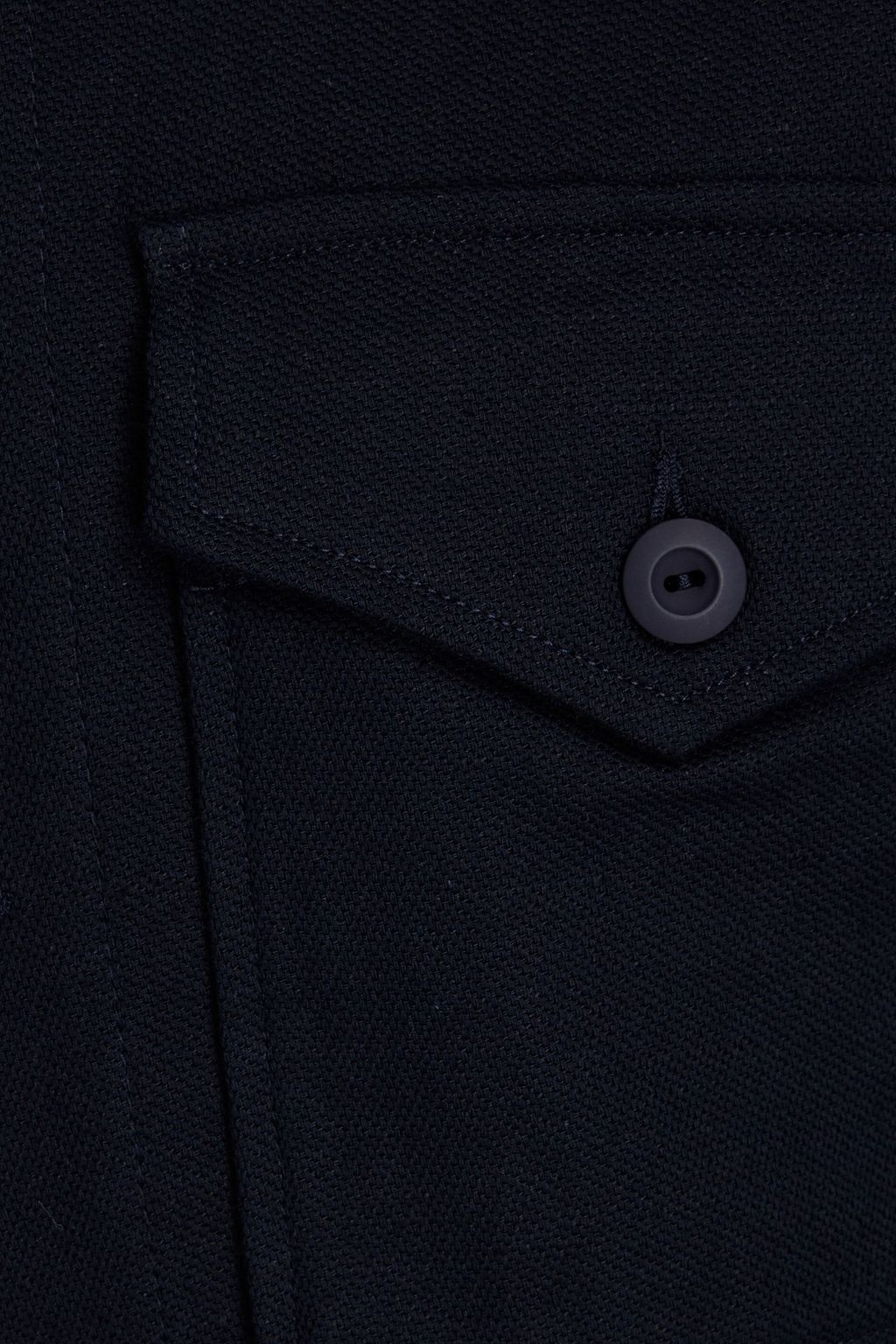 SANDRO Christophe cotton and linen-blend shirt