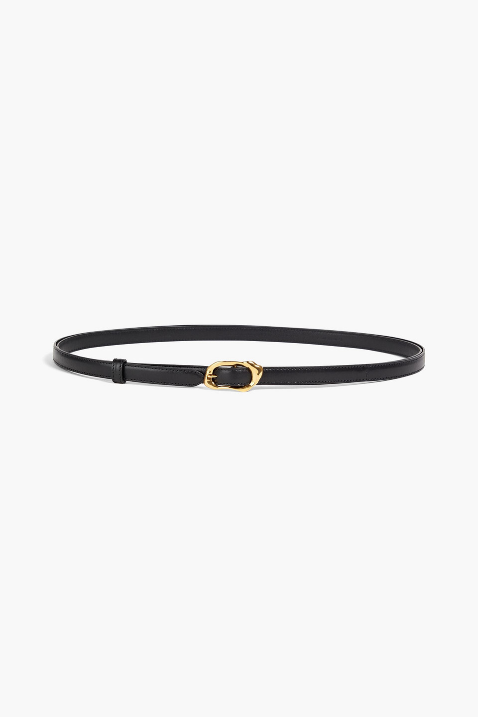 Mcqueen Leather Belt In Black