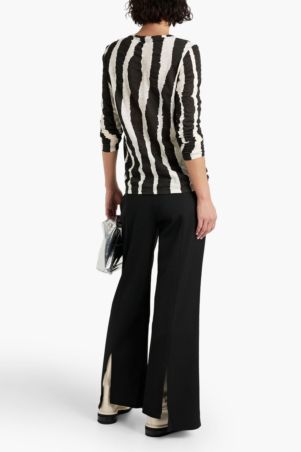 PROENZA SCHOULER Striped slub cotton-jersey top