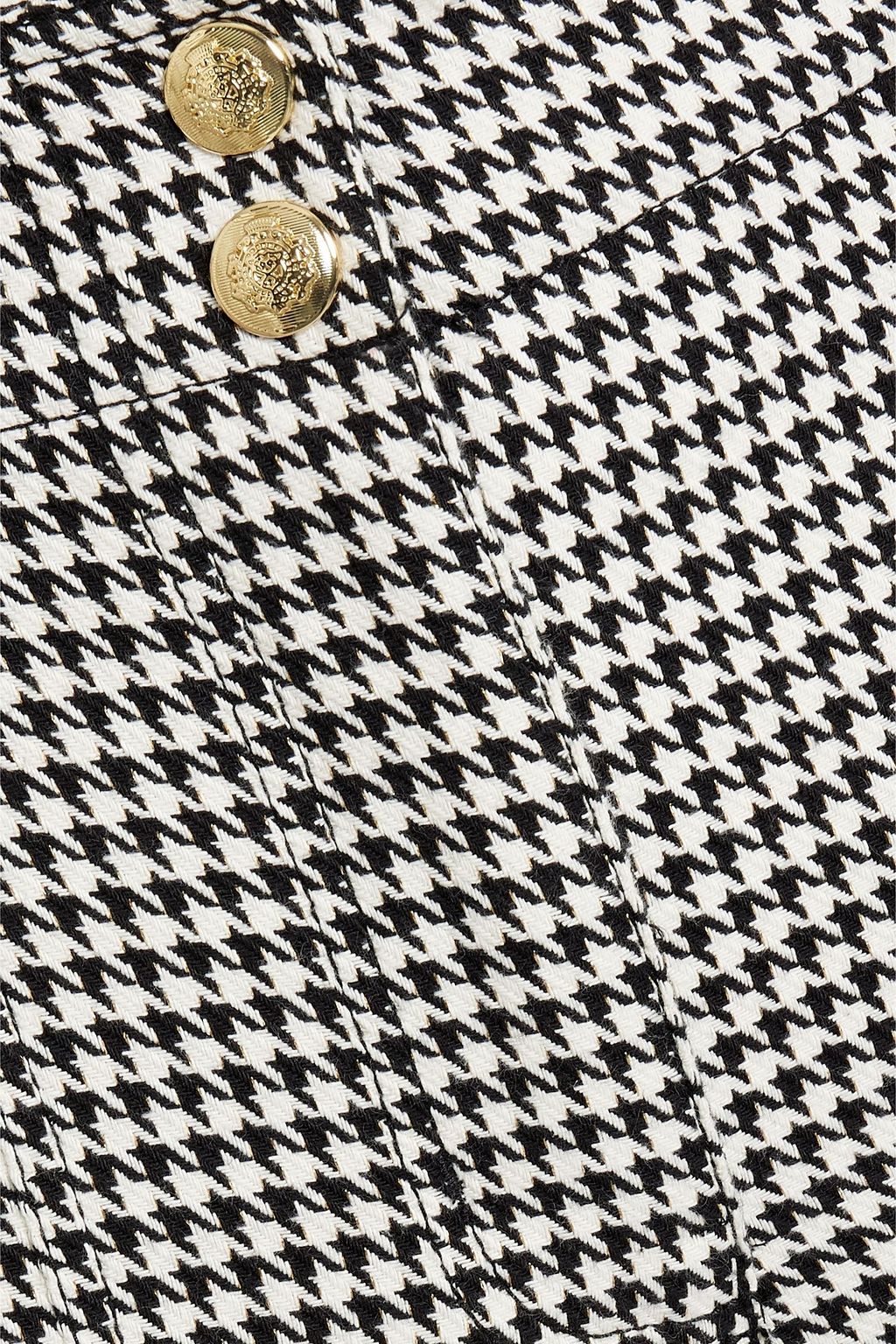 DEREK LAM 10 CROSBY Houndstooth cotton-blend tweed flared pants
