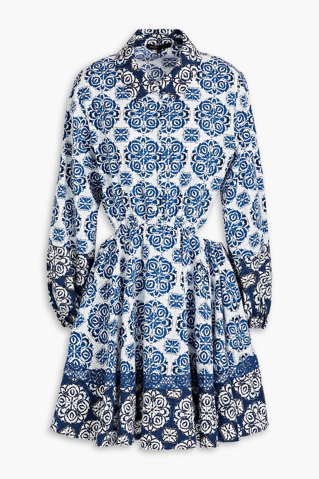 Maje printed shirt best sale dress