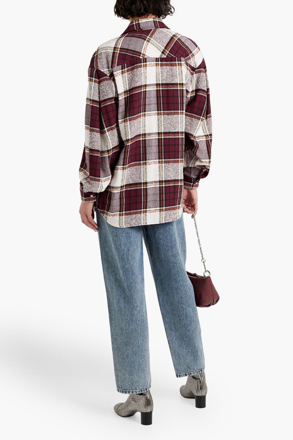 IRO Hatik checked bouclé-tweed shirt
