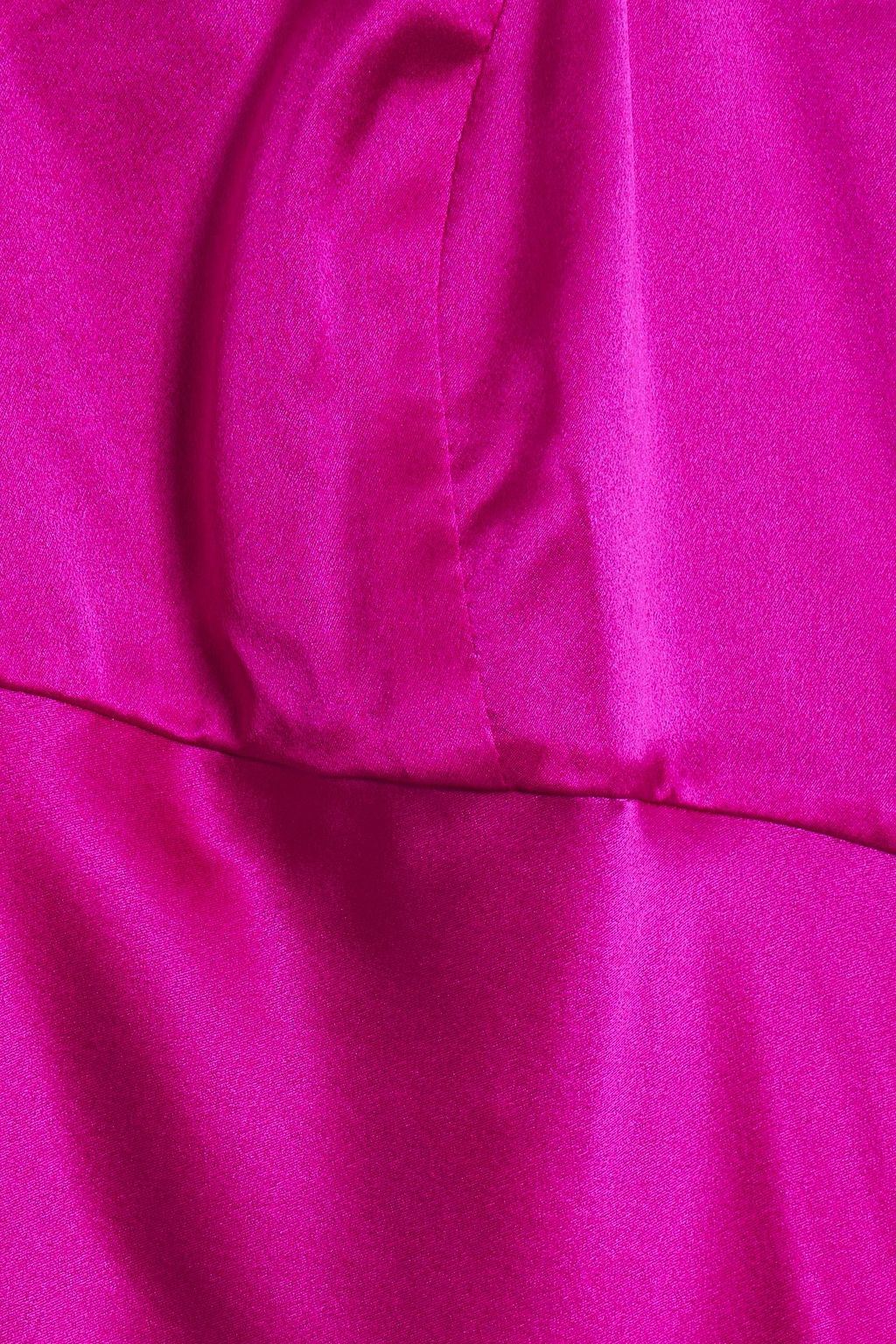 SALONI Mimi fluted silk-satin maxi dress