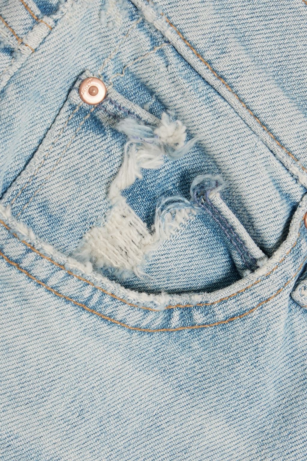 MOTHER The Rascal Ankle Undone distressed mid-rise slim-leg jeans