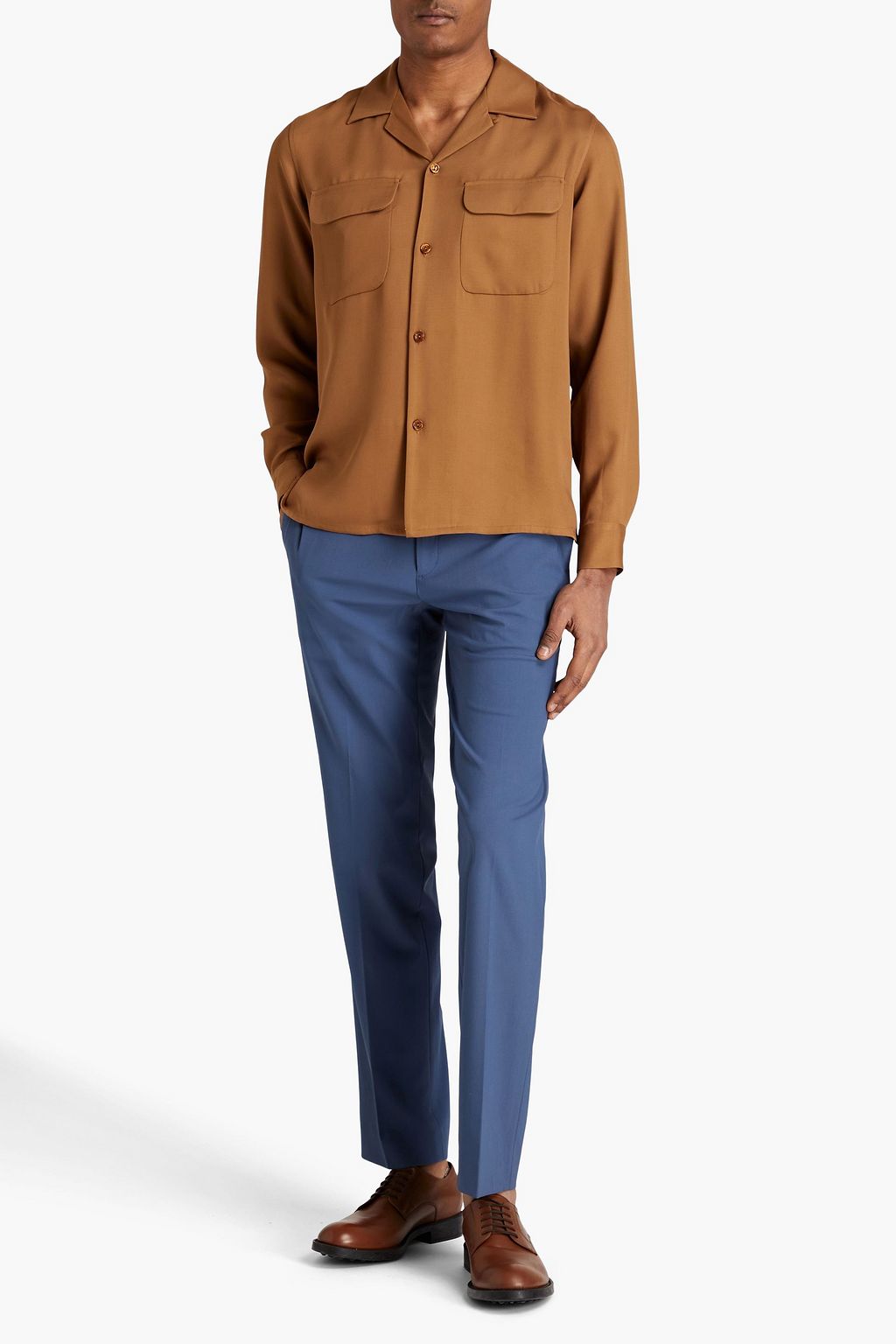 SANDRO Lyocell-blend twill shirt