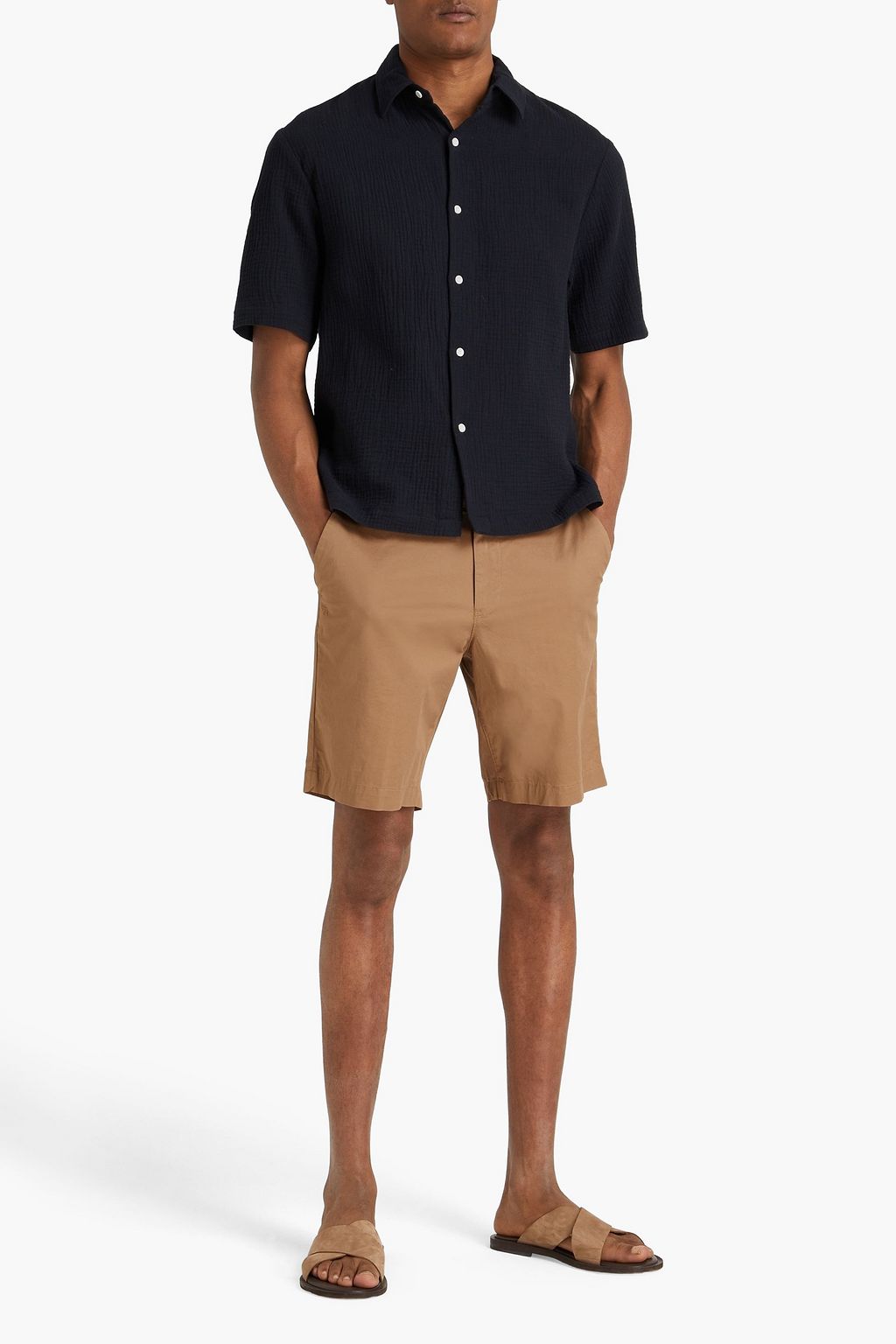SANDRO Textured cotton shirt