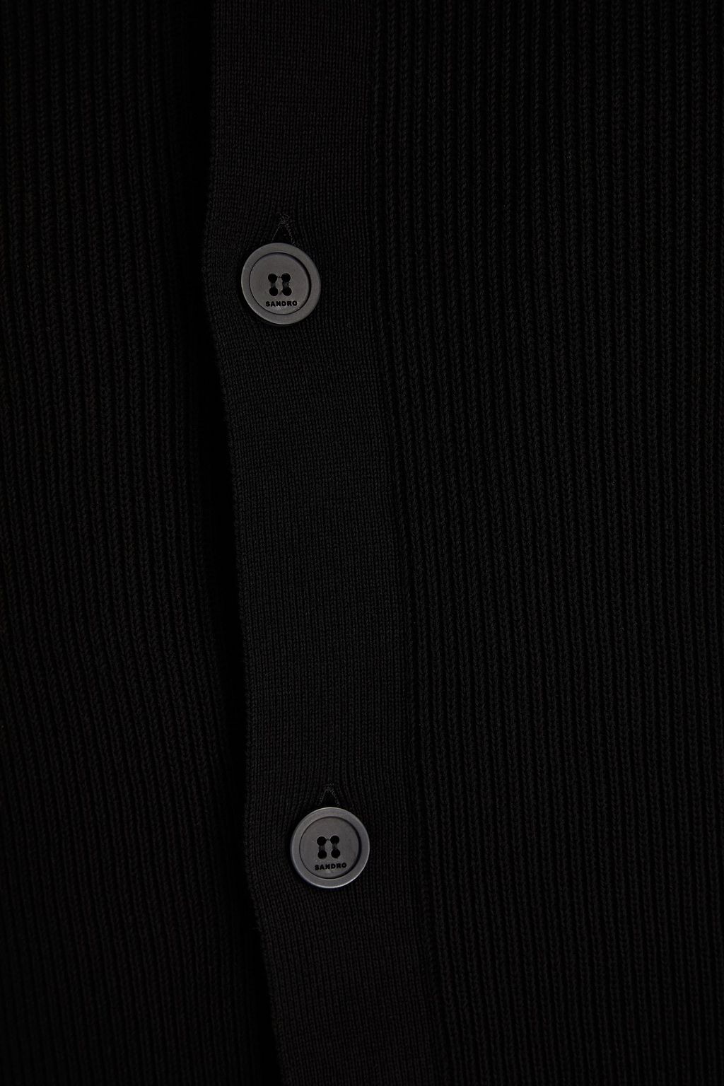 SANDRO Antone ribbed cotton shirt