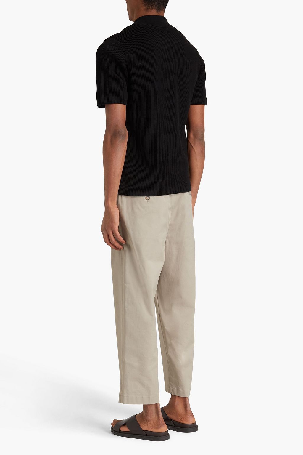 SANDRO Antone ribbed cotton shirt