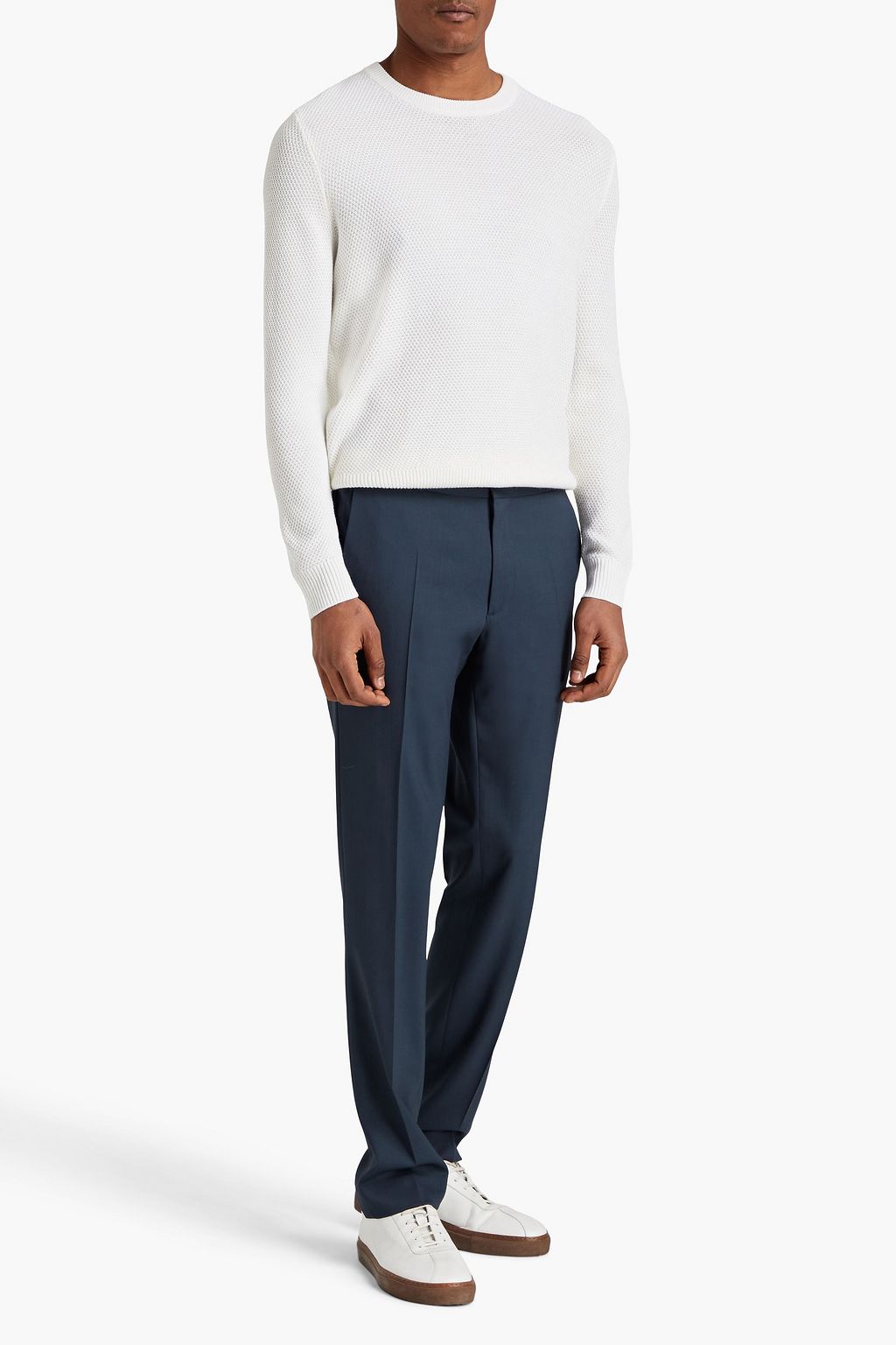 SANDRO Textured wool-blend sweater