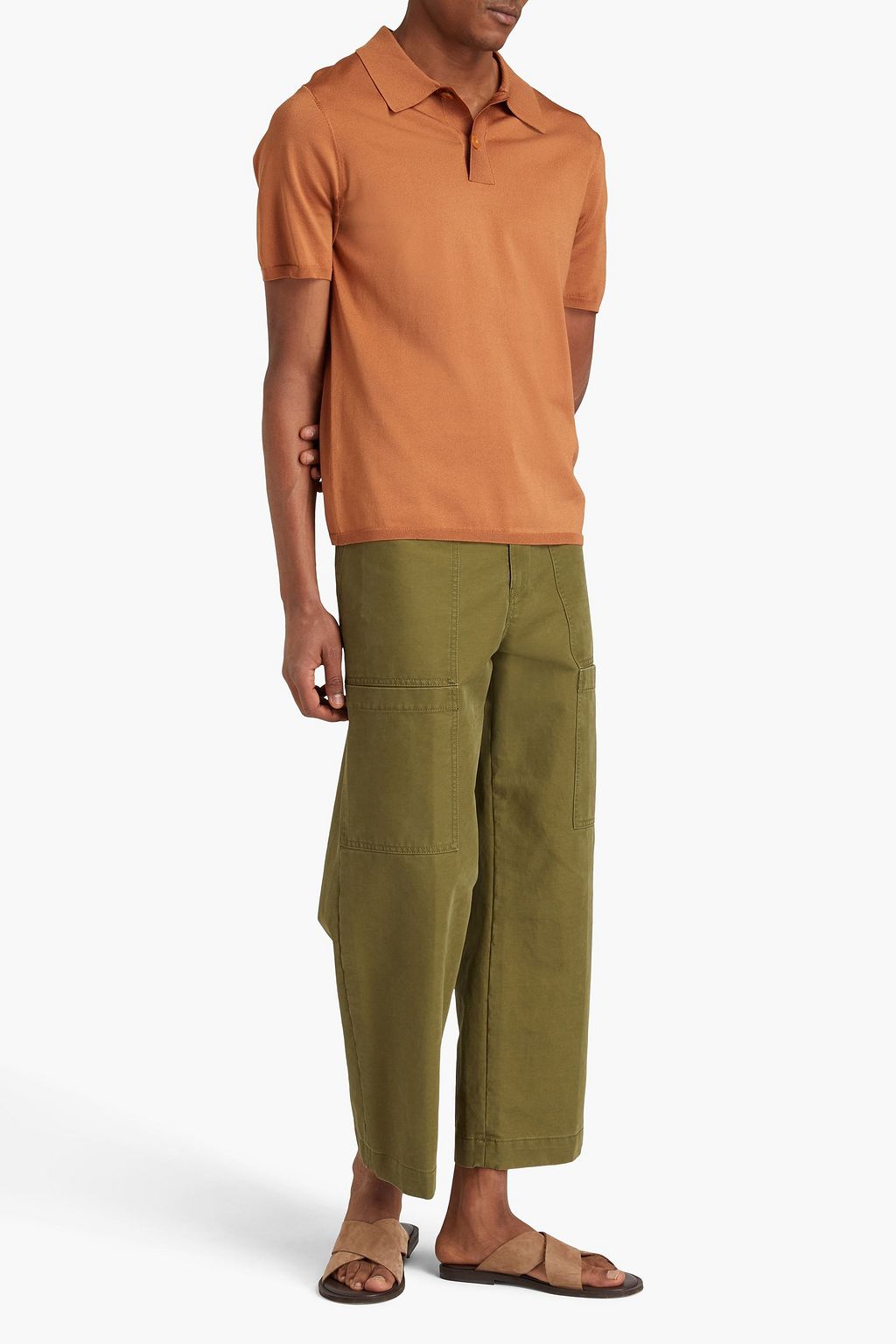 SANDRO Pablo knitted polo shirt