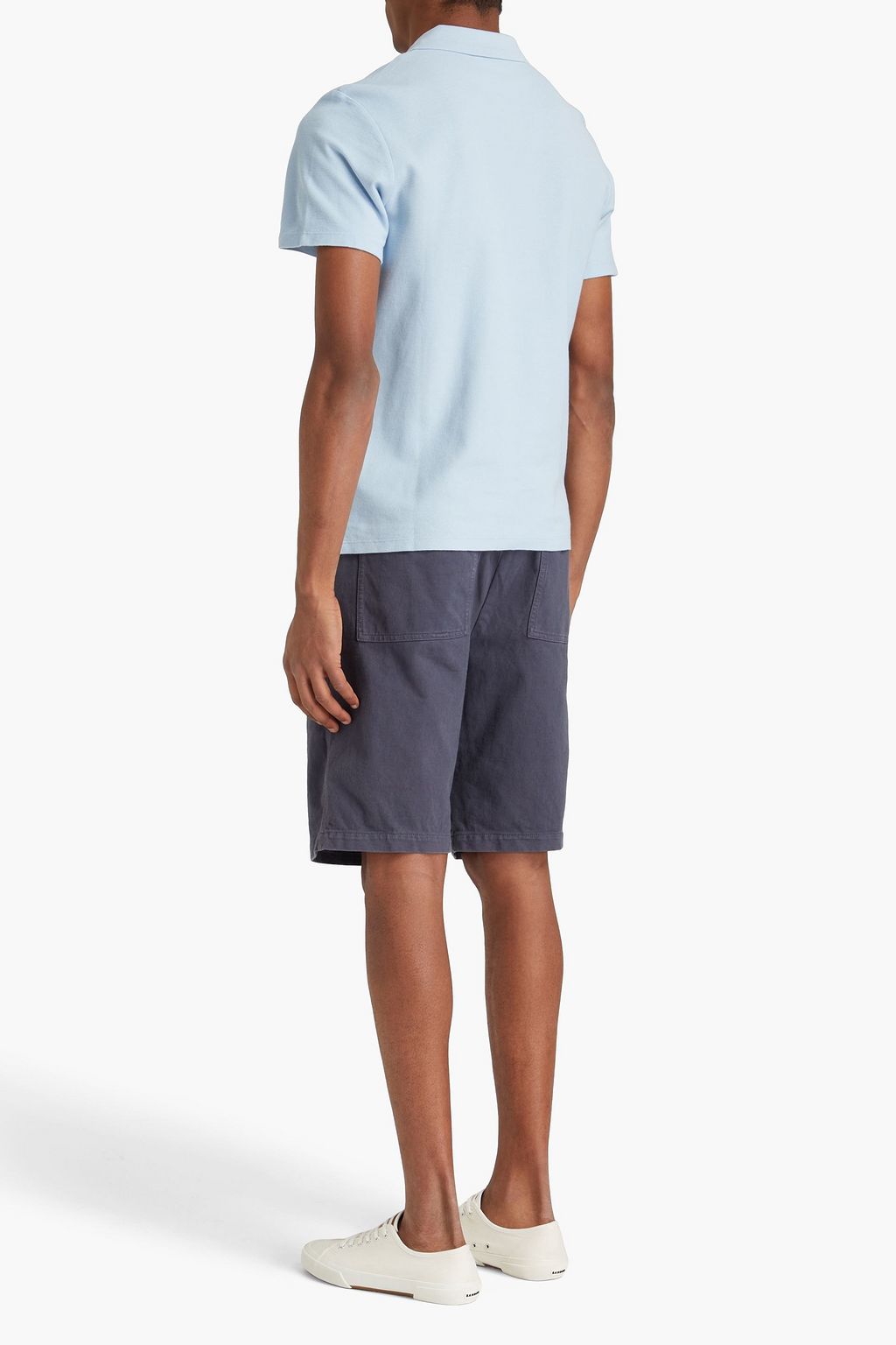 SANDRO Cotton-piqué polo shirt