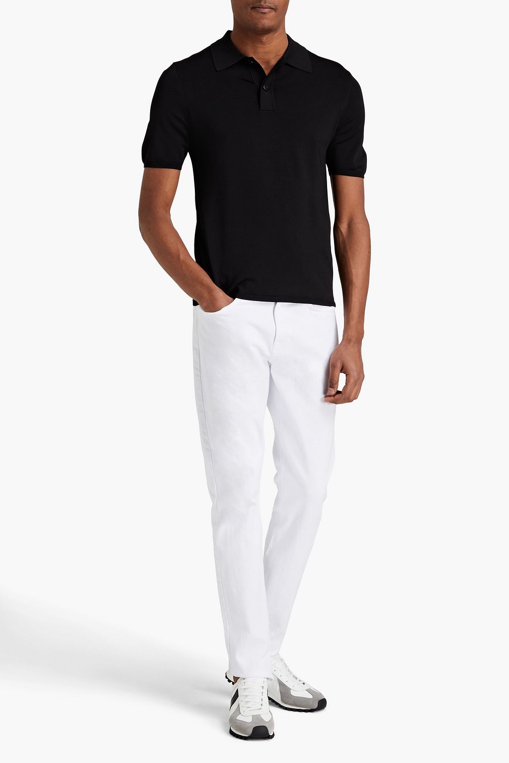 SANDRO Pablo stretch-jersey polo shirt