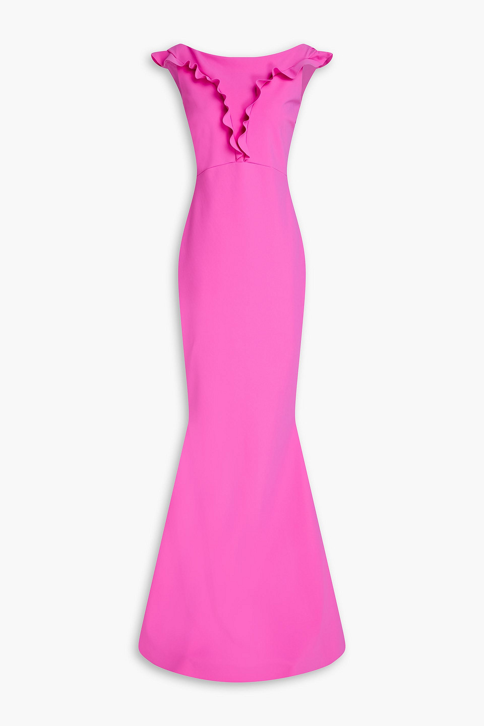 Chiara Boni La Petite Robe - Perna ruffle-trimmed scuba gown - Purple