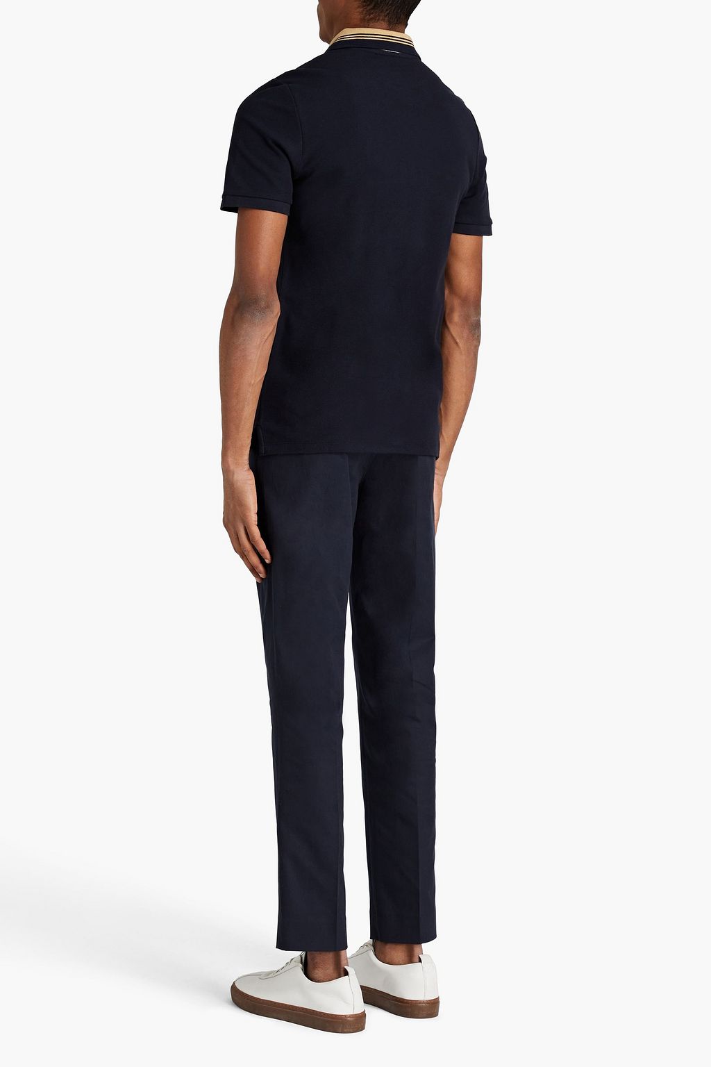 SANDRO Cotton-piqué polo shirt