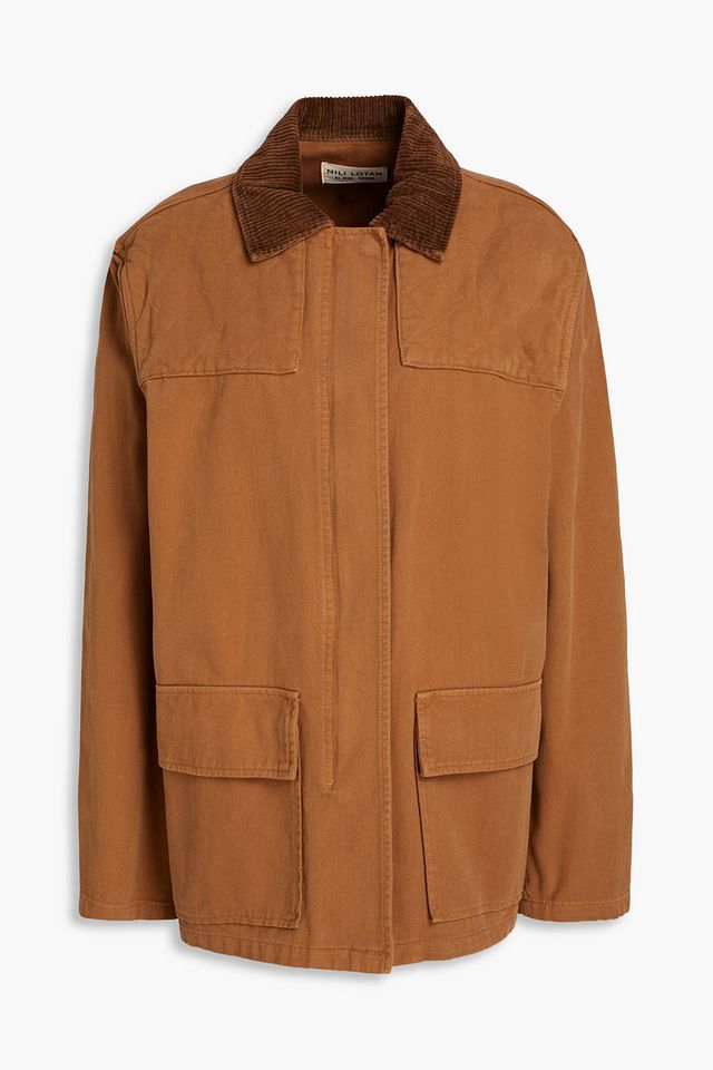 Melvin corduroy-trimmed denim jacket