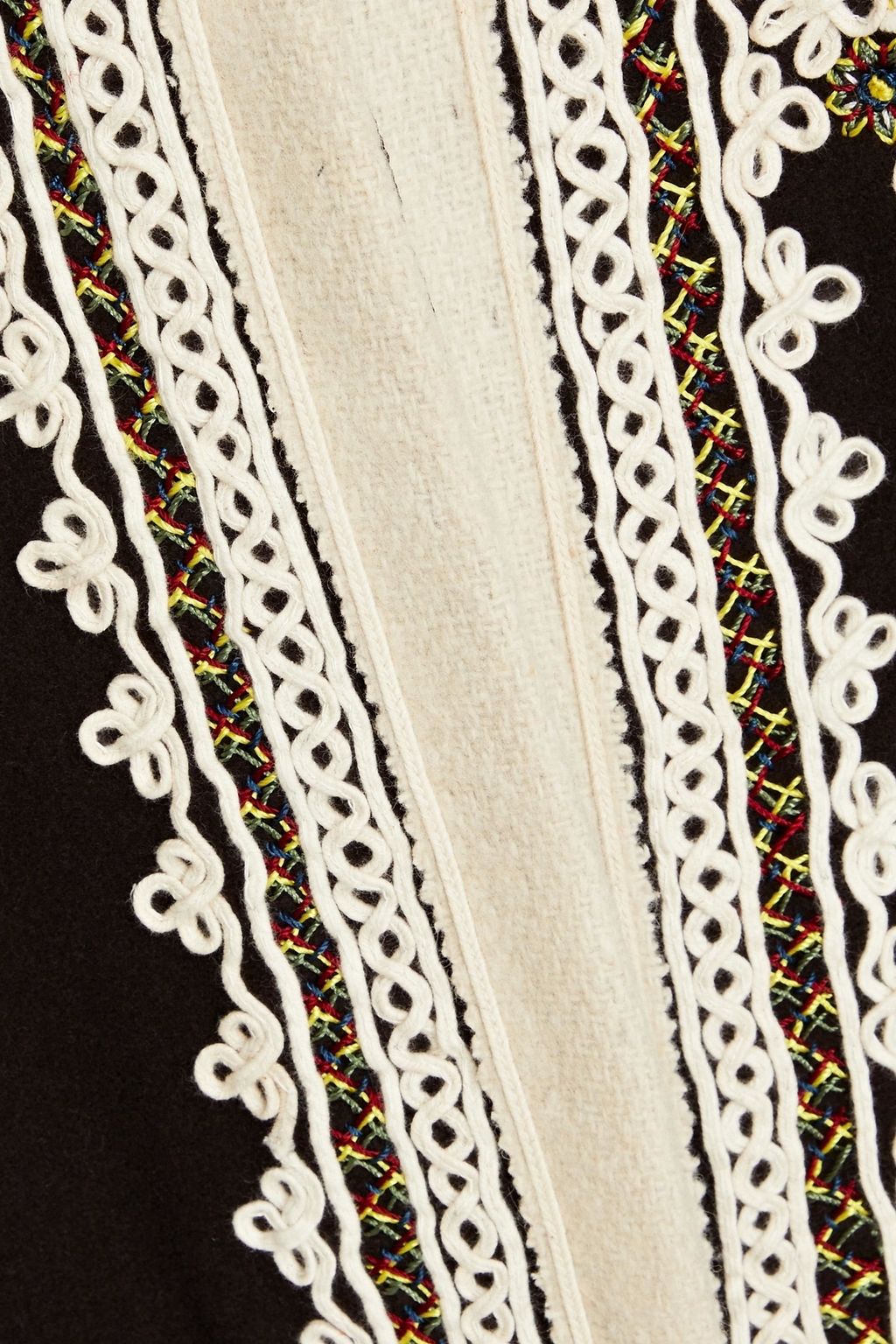 NILI LOTAN Landon embroidered wool-blend felt jacket