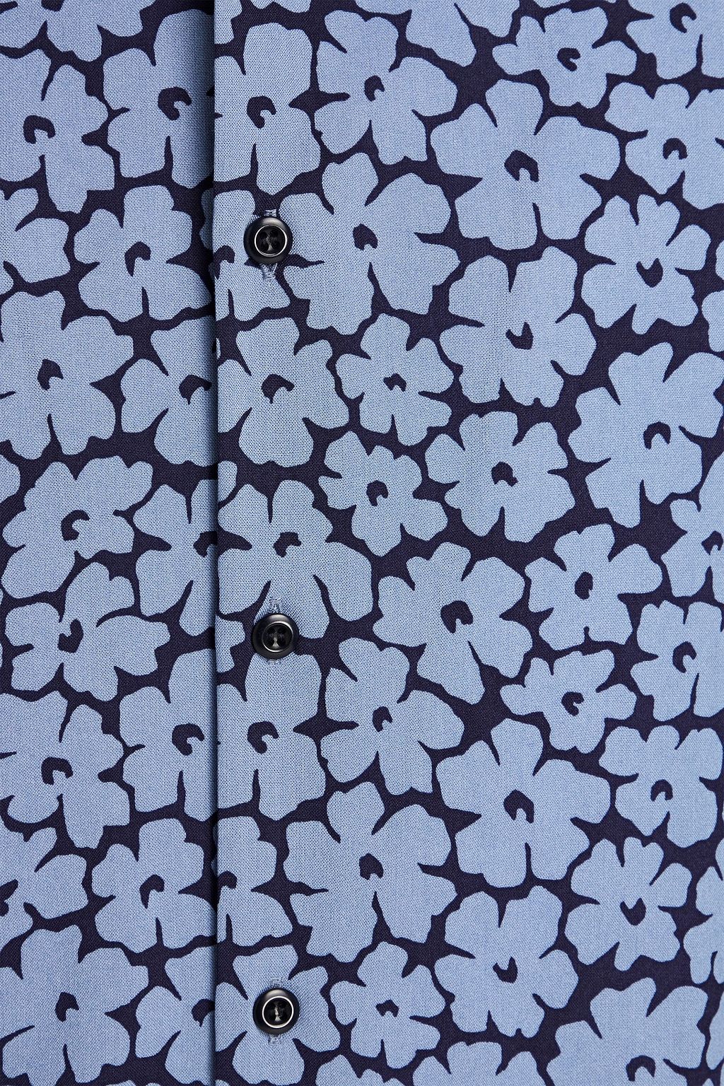 SANDRO Printed poplin shirt