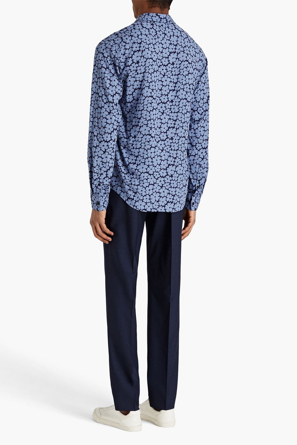 SANDRO Printed poplin shirt
