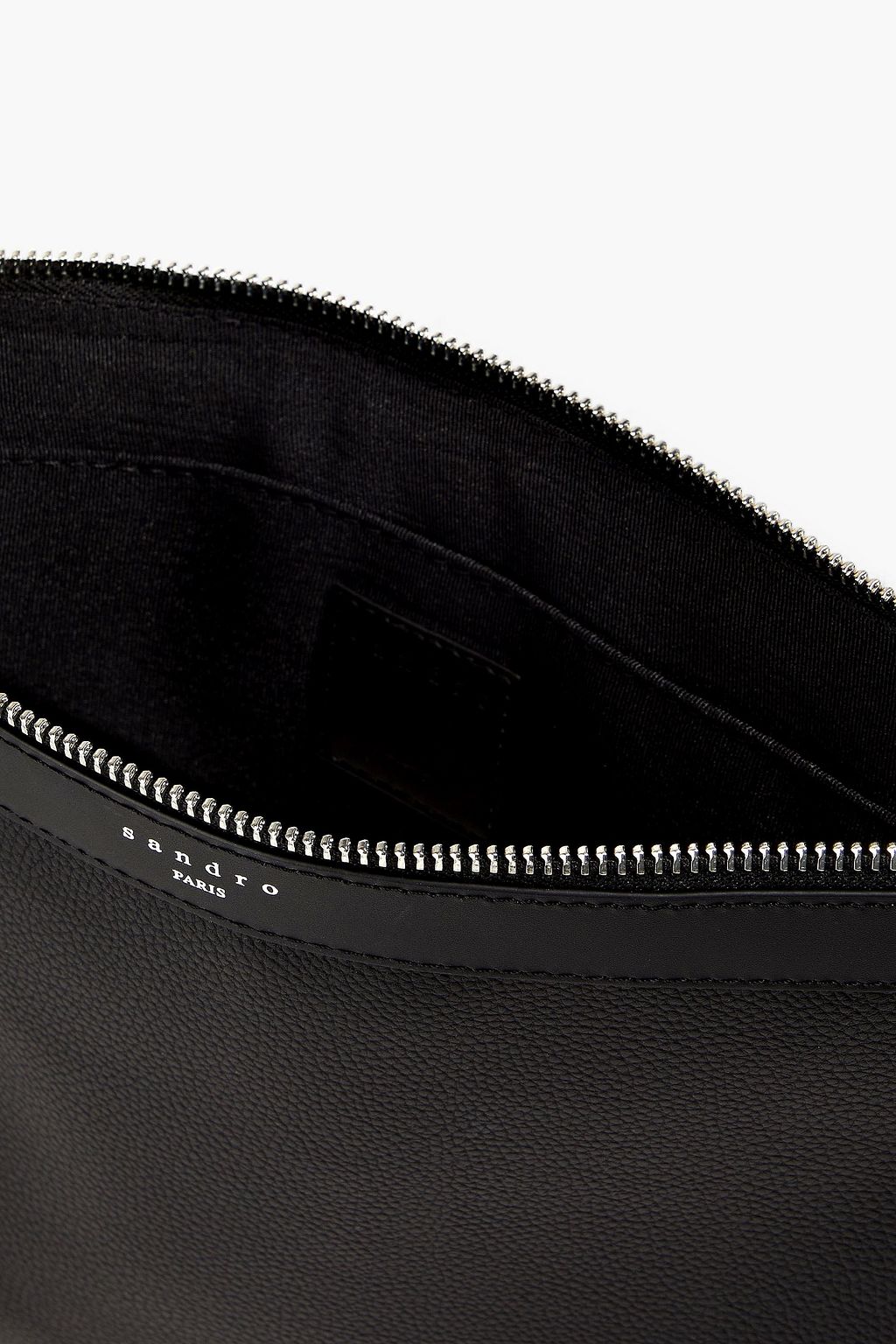 SANDRO Faux pebbled leather pouch