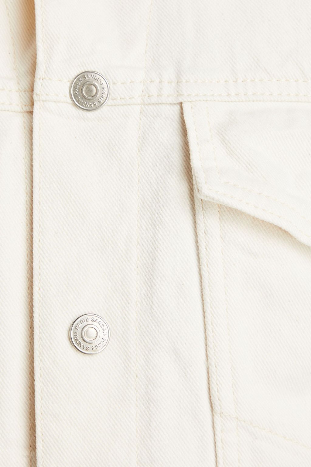 SANDRO Faux-shearling denim jacket