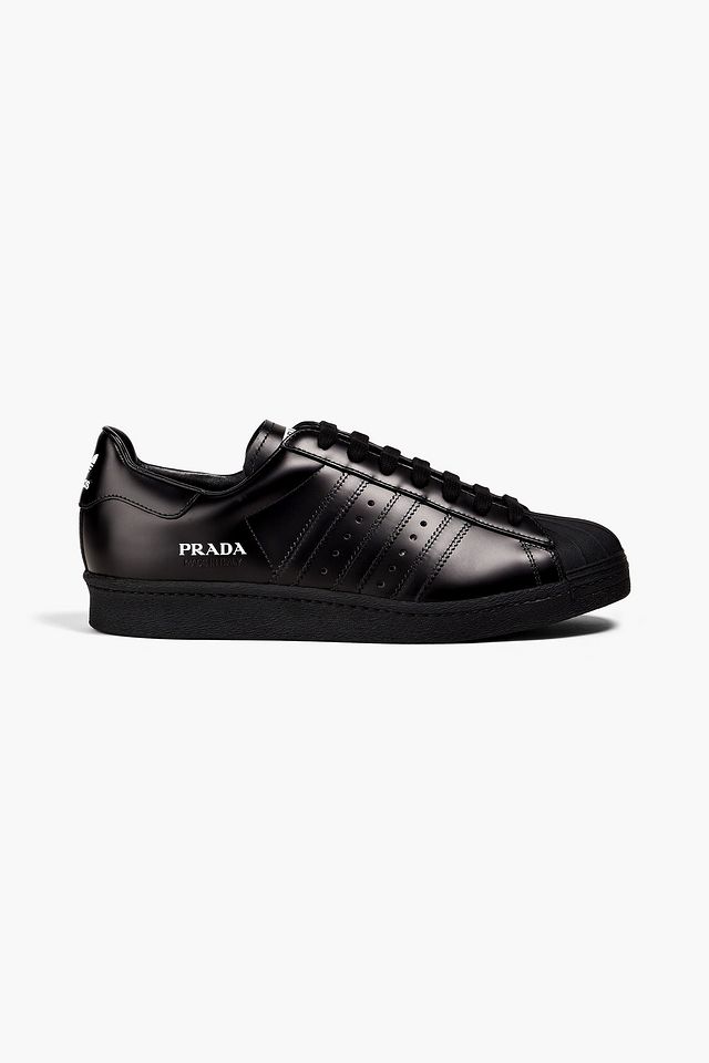 Perforated leather sneakers