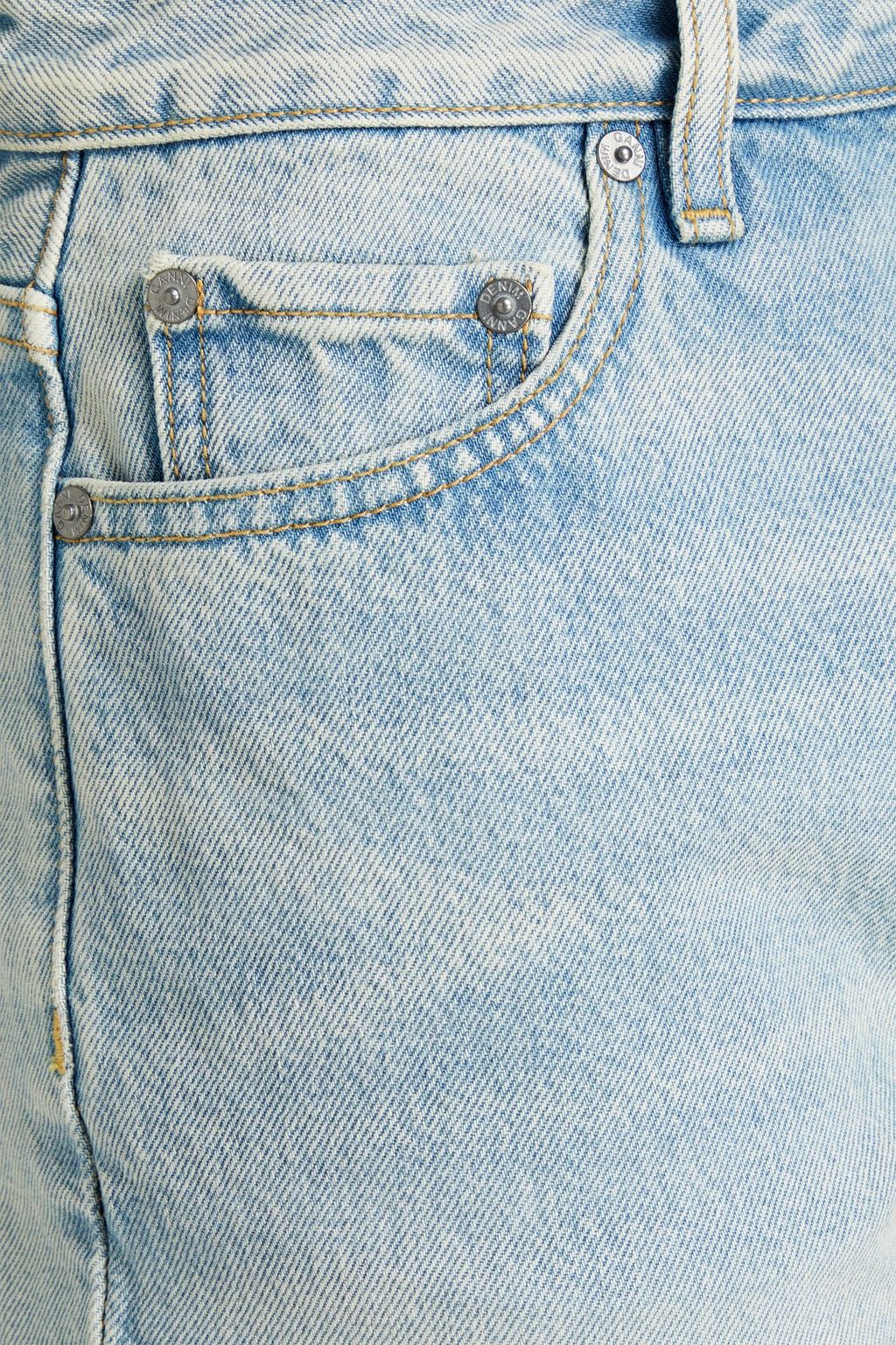 GANNI Faded high-rise straight-leg  jeans