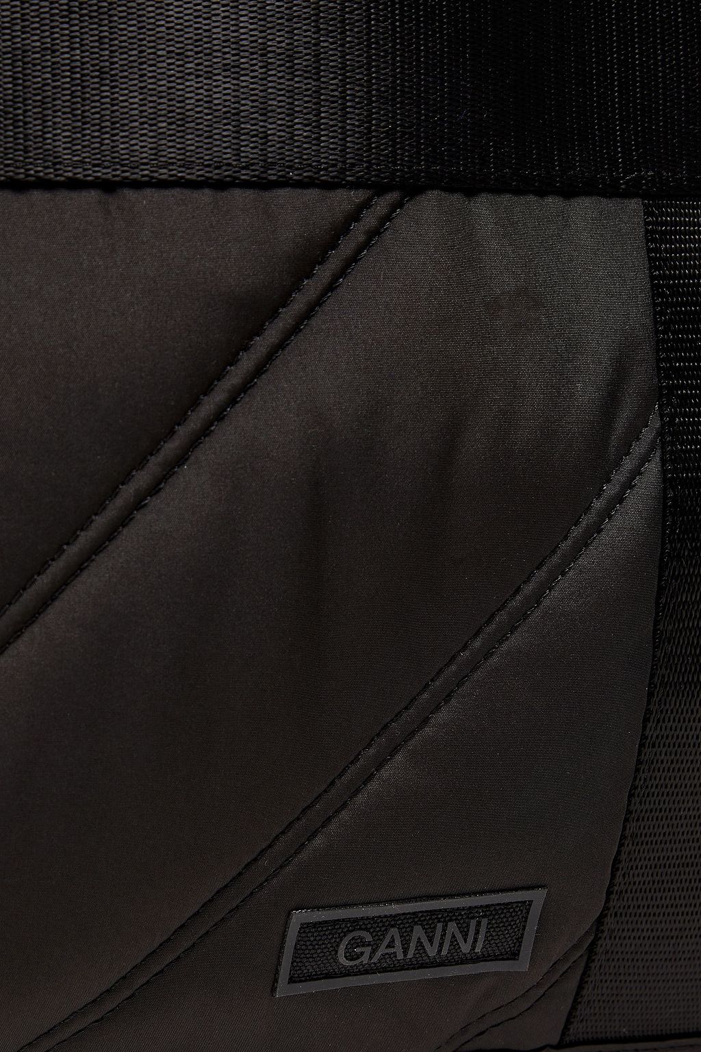 GANNI Quilted shell tote