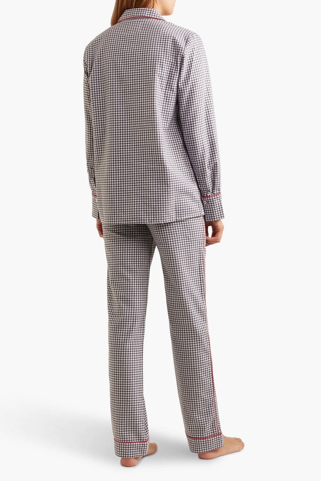 THREE J NYC Halle gingham cotton-flannel pajama set