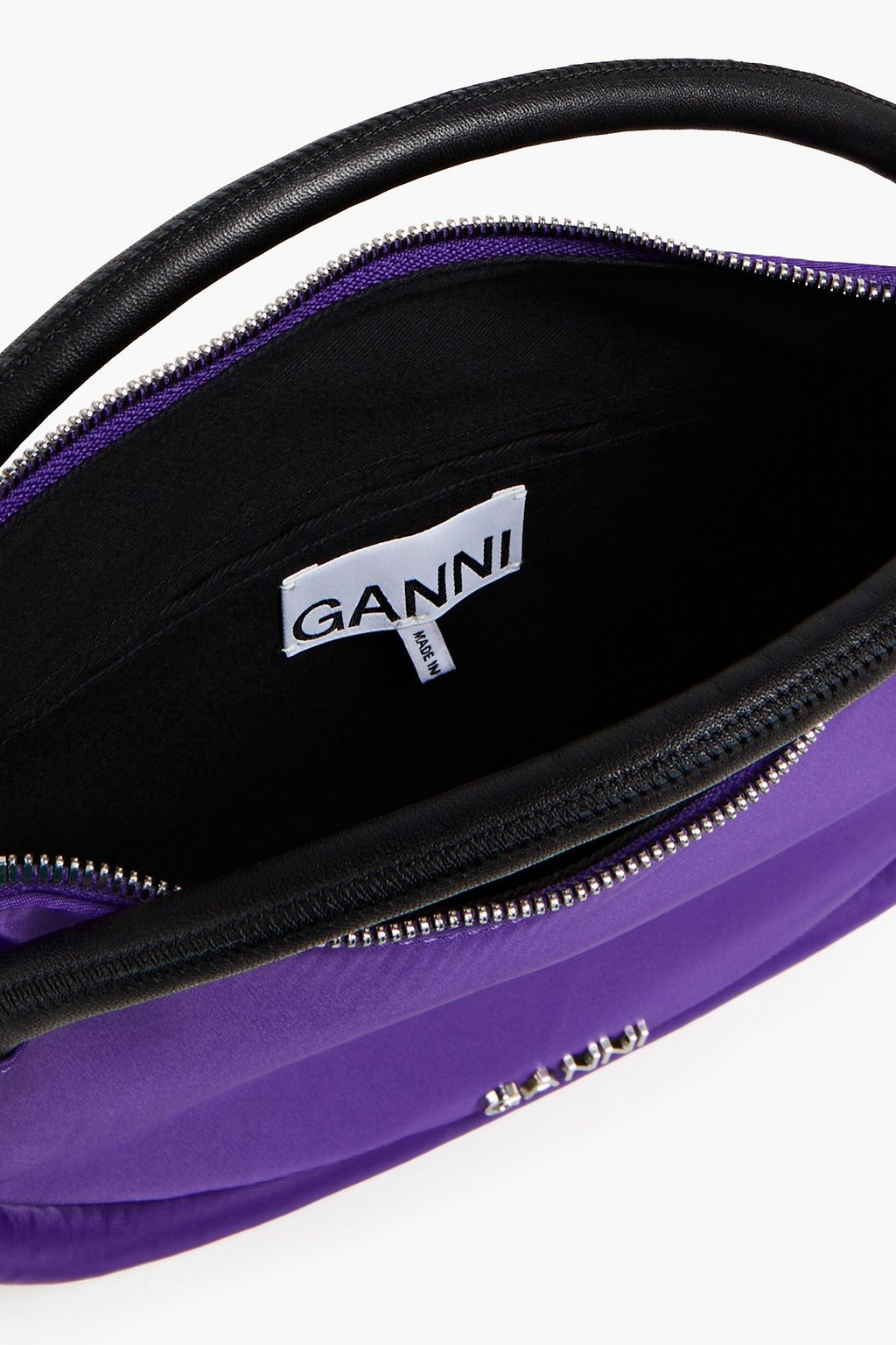 GANNI حقيبة كتف «هيليو تروب» من قماش مقاوم للماء