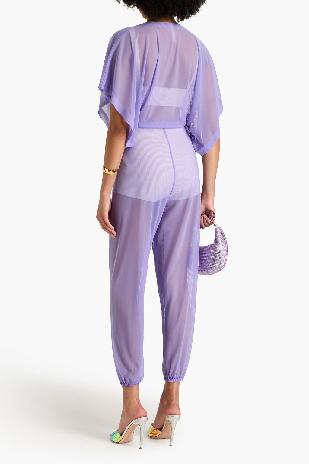 NORMA KAMALI Stretch-tulle jumpsuit