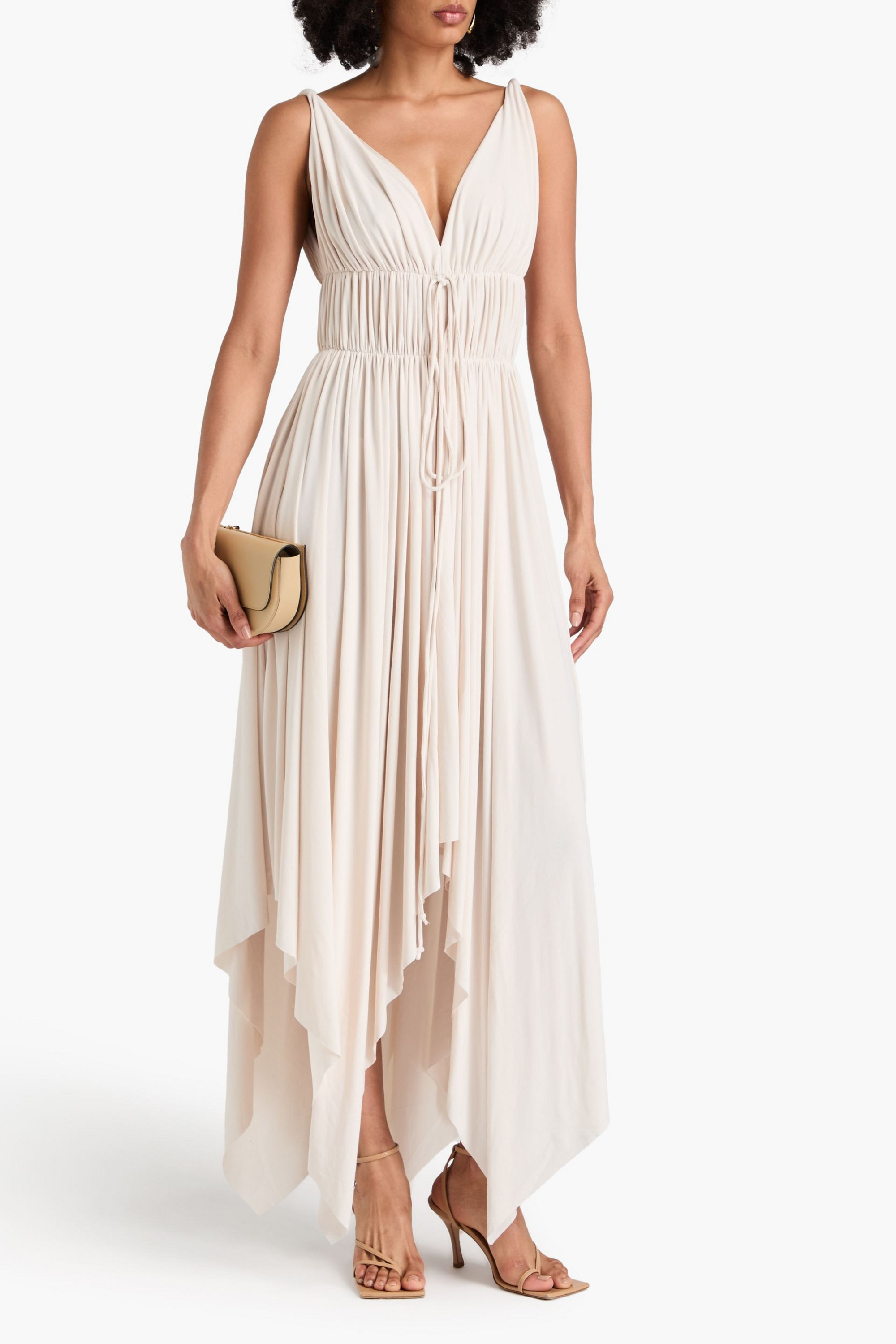 Norma Kamali Goddess stretch-jersey maxi dress