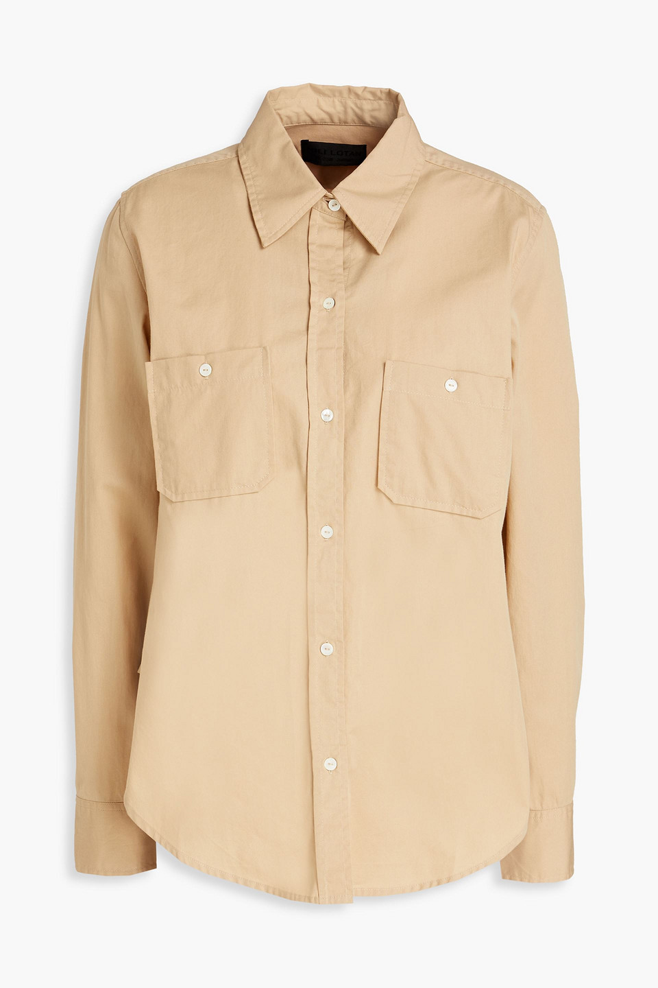 Nili Lotan Kaya Cotton Shirt In Sand