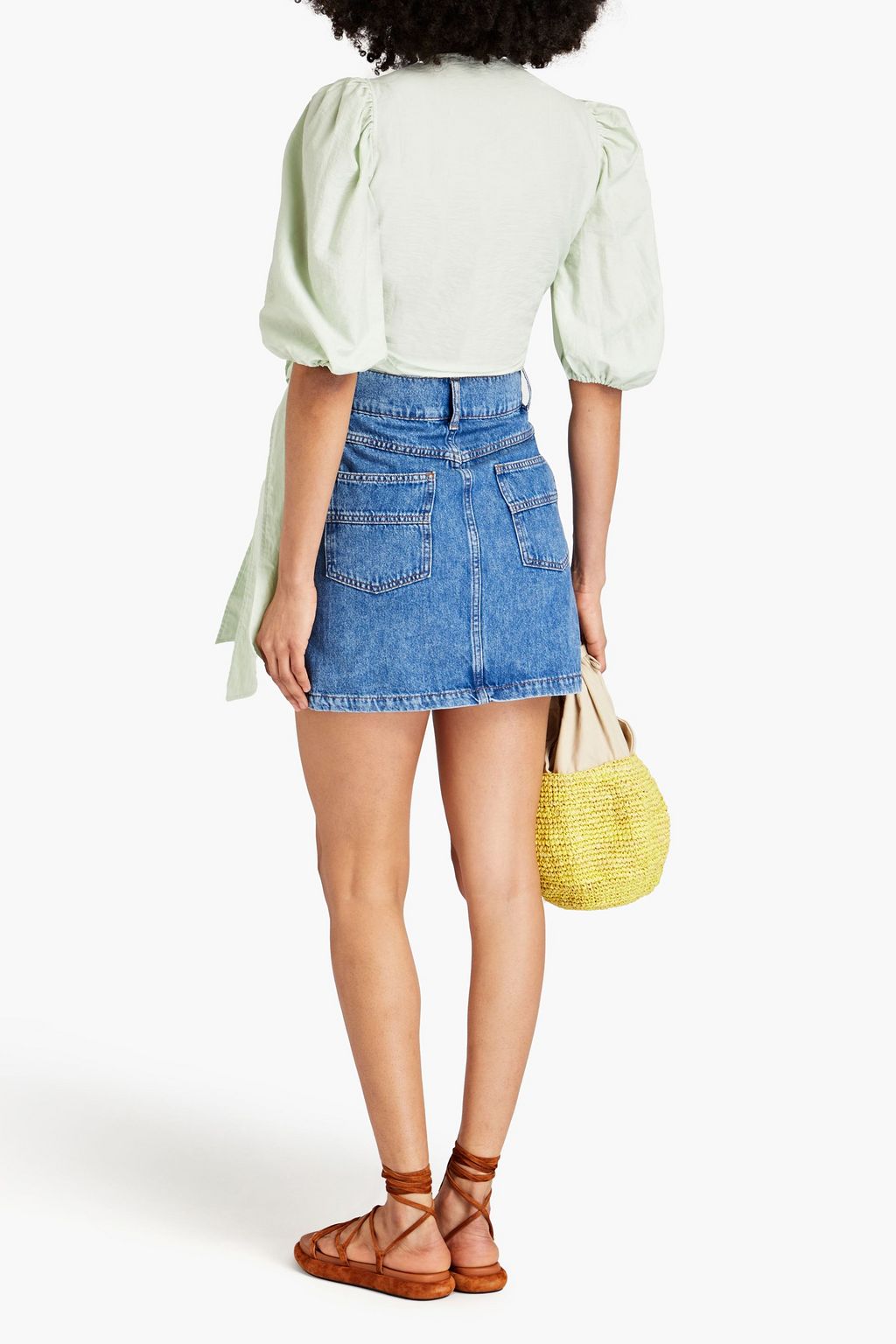 CLAUDIE PIERLOT توب ملتفّ من مزيج القطن