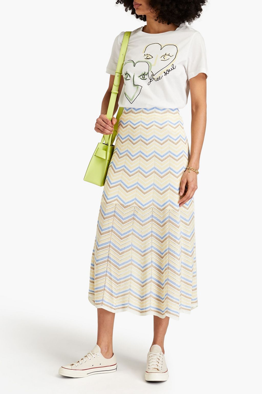 CLAUDIE PIERLOT Printed cotton-jersey T-shirt
