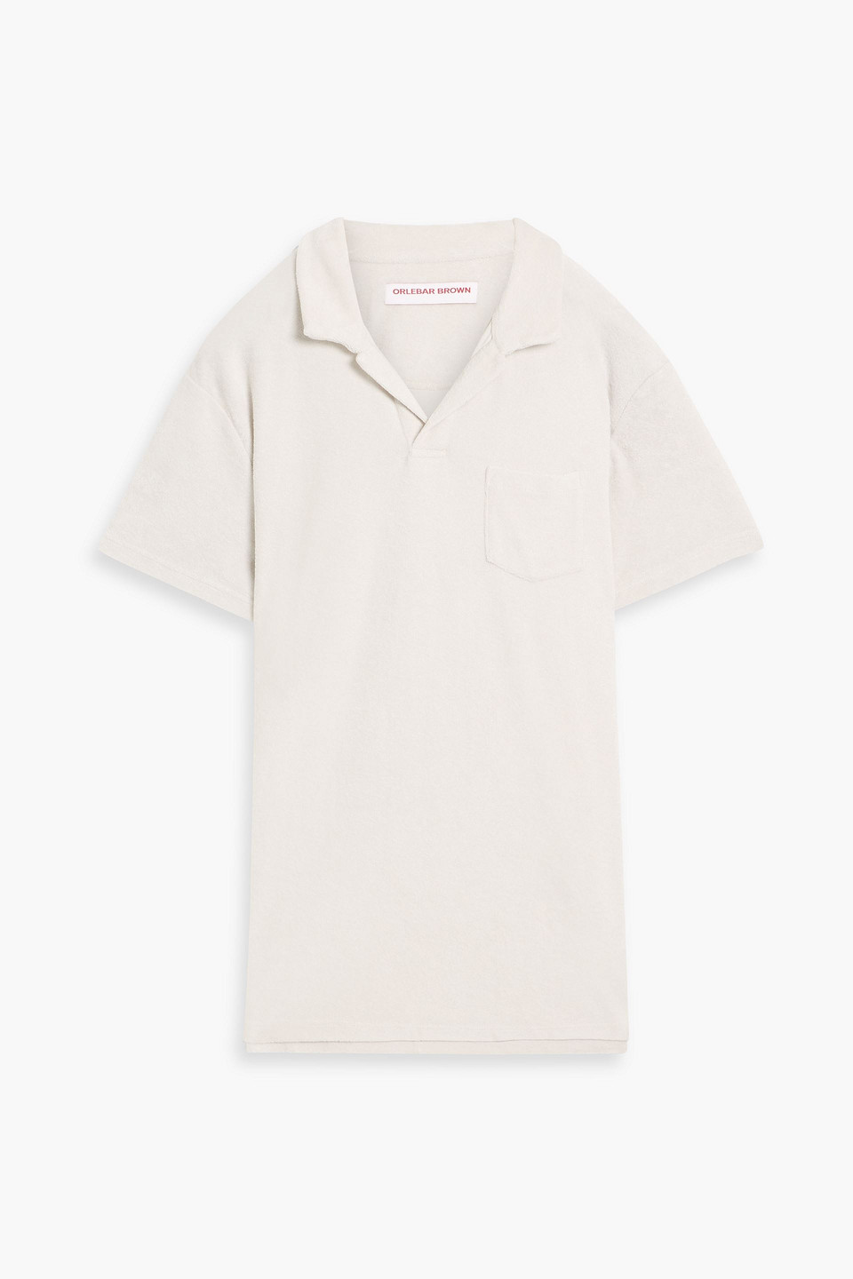 orlebar brown - cotton-terry polo shirt - white - xxl