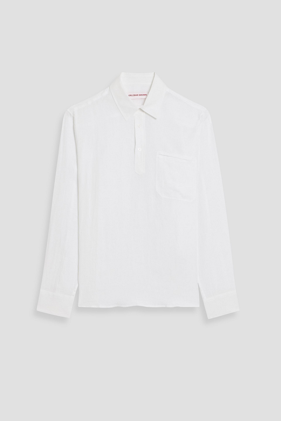 orlebar brown - shanklin linen shirt - white - s