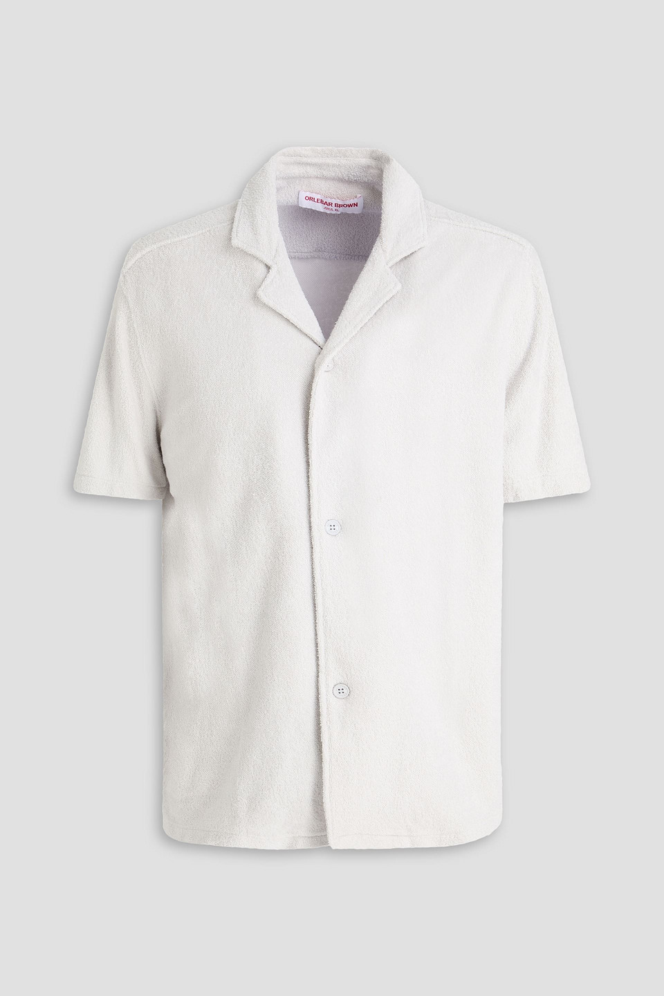 orlebar brown - howell cotton-terry shirt - white - xl