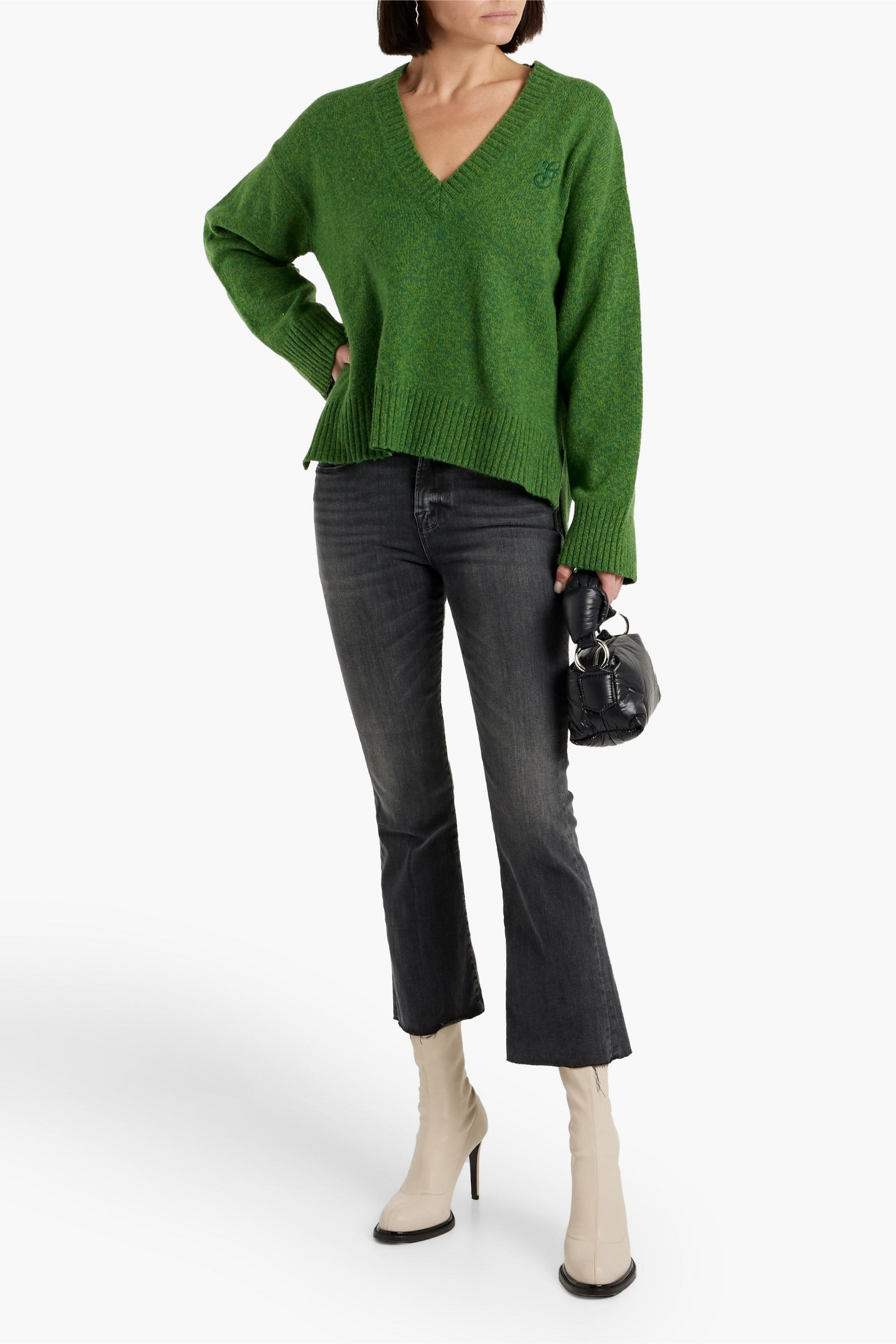 FRAME Le Crop Mini Boot high-rise bootcut jeans