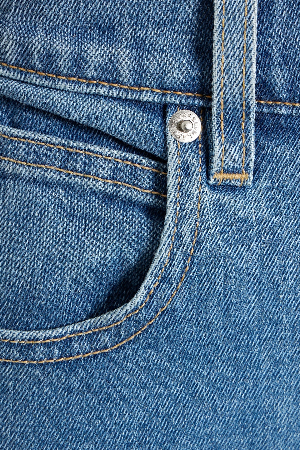 Slvrlake Beatnik High-waisted Straight-leg Jeans In Mid Denim