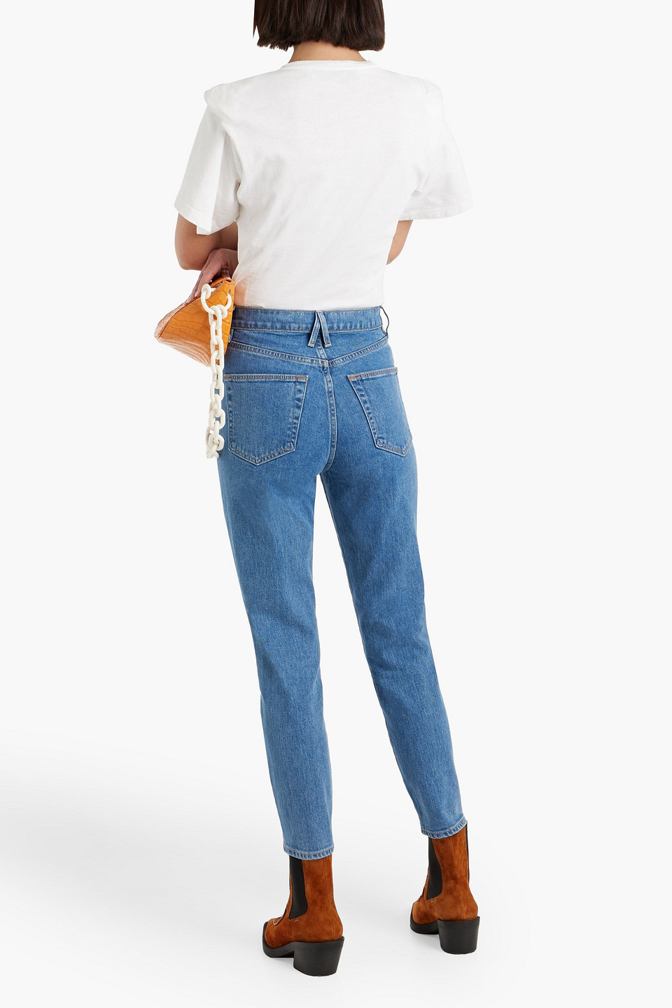 Slvrlake Beatnik High-waisted Straight-leg Jeans In Mid Denim