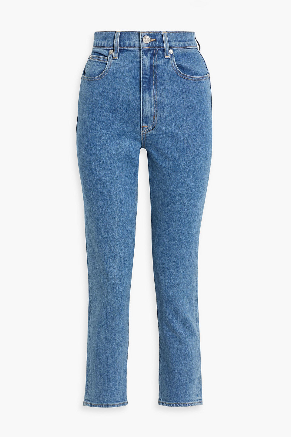 Slvrlake Beatnik High-waisted Straight-leg Jeans In Mid Denim