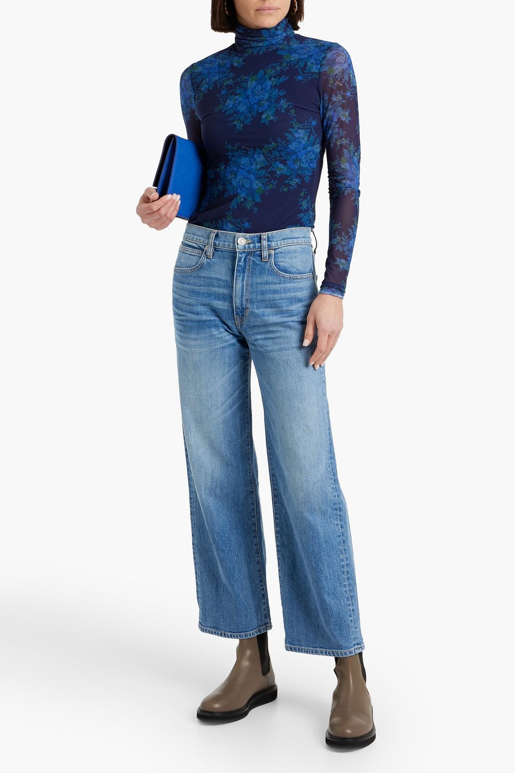 SLVRLAKE Madison faded mid-rise wide-leg jeans
