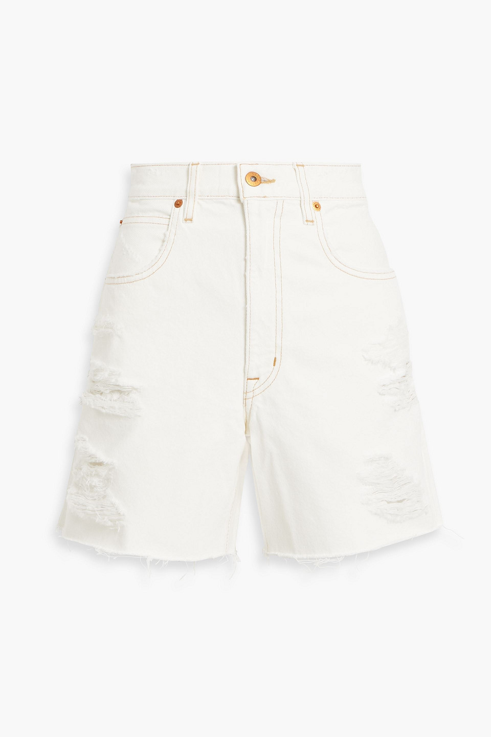 SLVRLAKE DAKOTA DISTRESSED DENIM SHORTS,3074457345635529157
